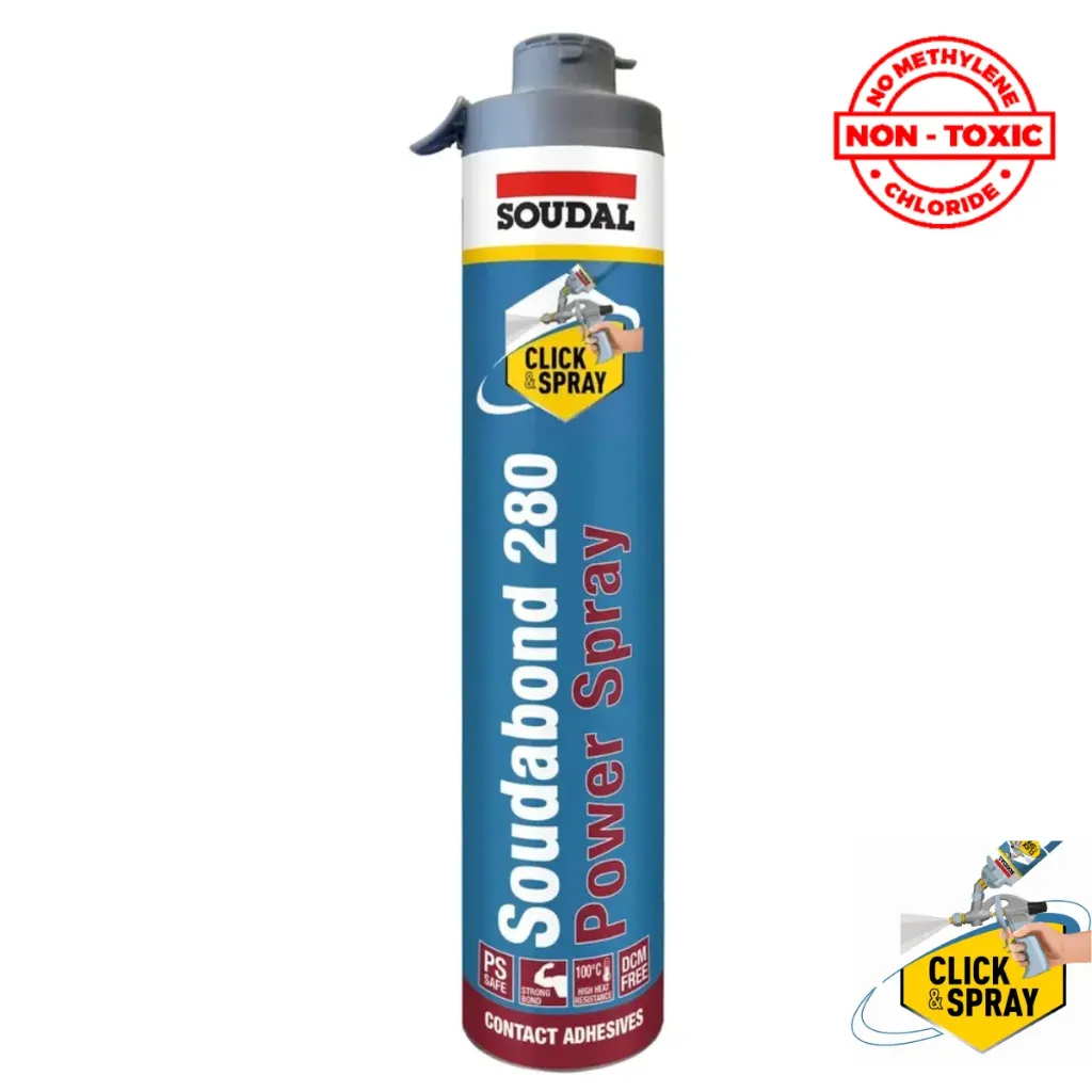 Soudal Click & Spray 280 Power Spray Adhesive Cartridge 750ml