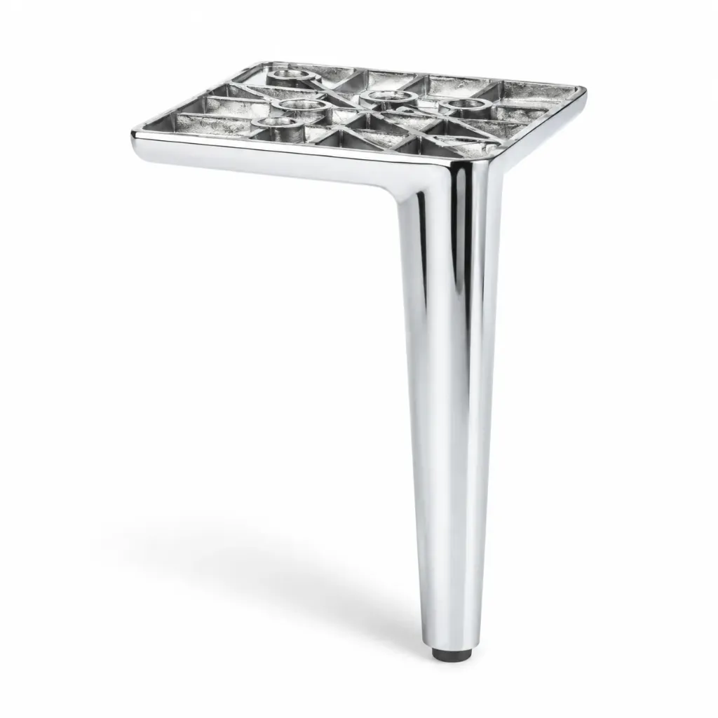 Stockholm 150mm Chrome Plated Metal Leg