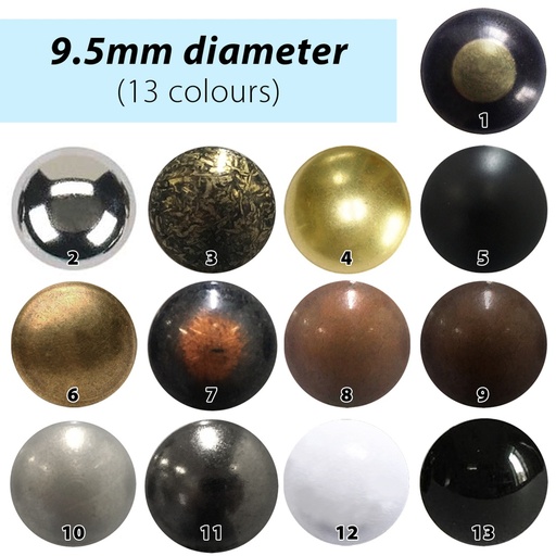 LEONE Decorative Dome Nails 9.5mm