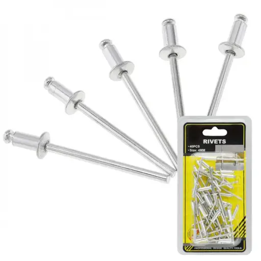 [FAS-TON-POP-4X12] Pop Rivets Aluminium 4mm x 12mm (40/Pack)