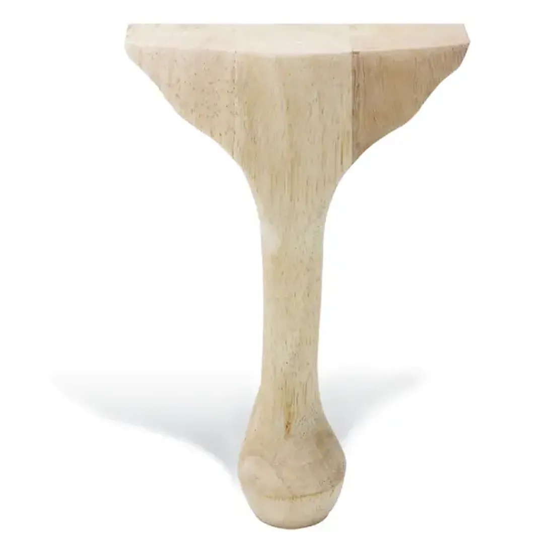[L-W-CABFACE-RAW] Centre Cabriole *Face Cut* Timber Leg 230mm (9 inch) RAW