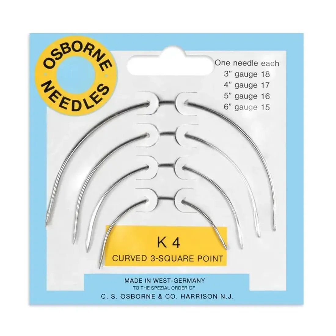 [UT-OSB-K4] OSBORNE K-4 Curved Square Point Needle Pack