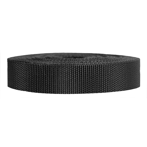 [WEB-PP-50-BLK-0100] *CLEARANCE PolyProp Webbing BLACK (100m/Roll) 50mm